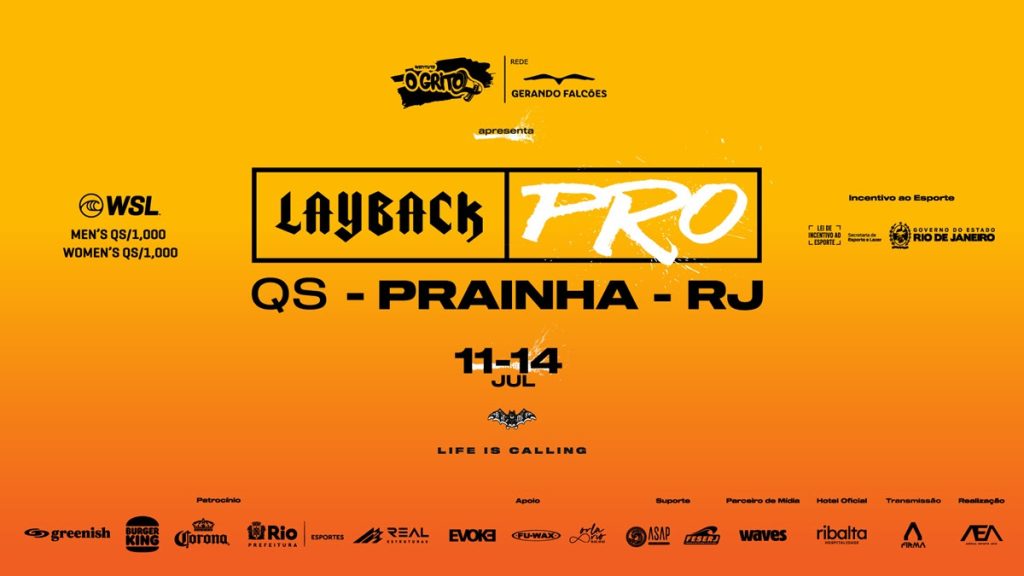 Cartaz oficial do LayBack Pro Prainha.