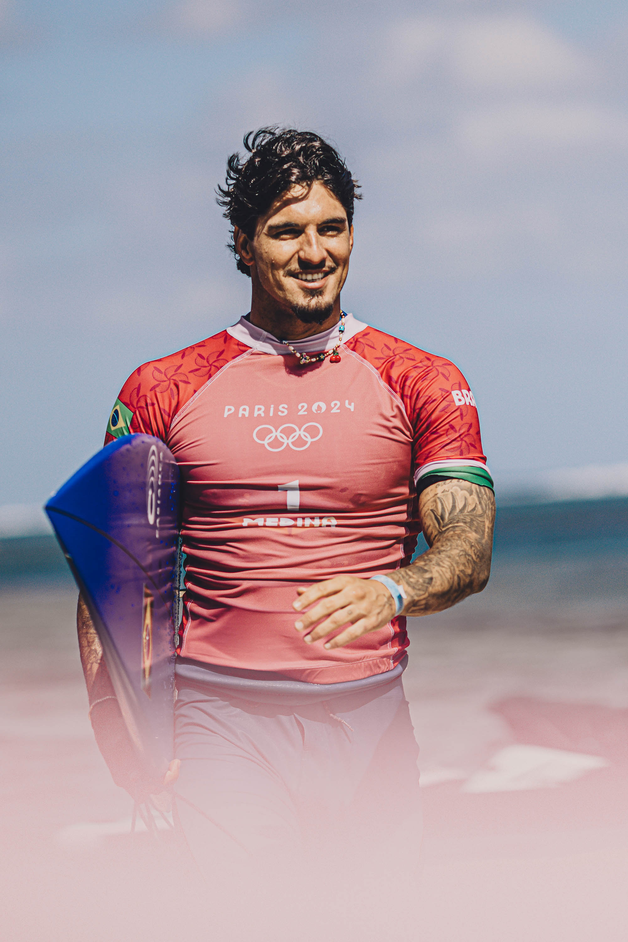 Gabriel Medina está na semifinal dos surfe nos Jogos Olímpicos 2024, Teahupoo, Taiti.