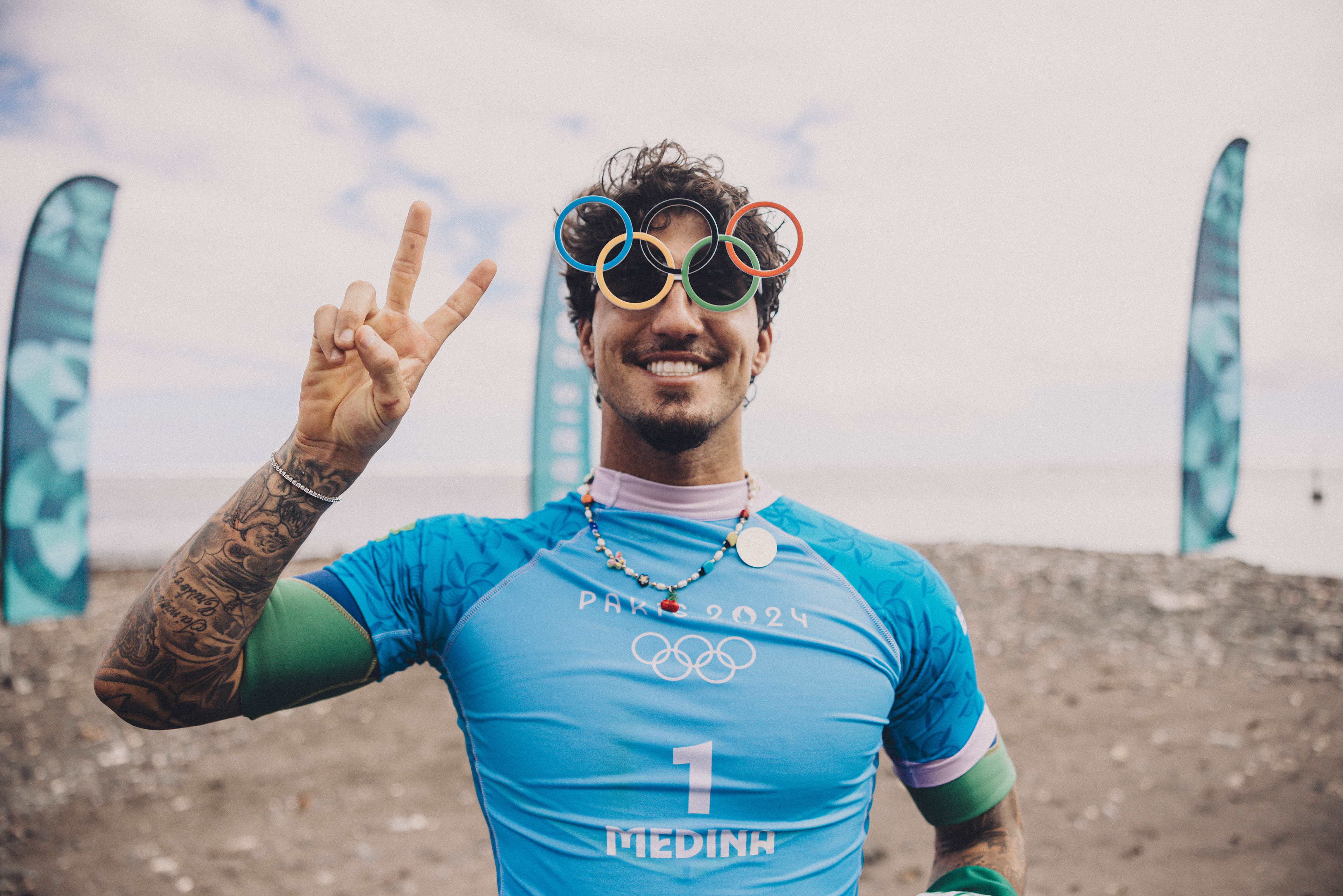 Gabriel Medina estava de olho no ouro, mas ficou feliz com o bronze.