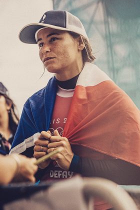 Johanne Defay, Jogos Olímpicos 2024, Teahupoo, Taiti. Foto: ISA / Jimenez.