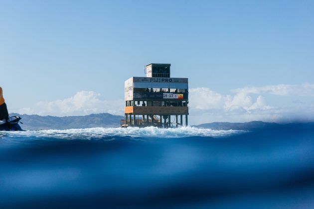 Torre dos juízes, Fiji Pro 2024, Cloudbreak, Tavarua. Foto: WSL / Matt Dunbar.