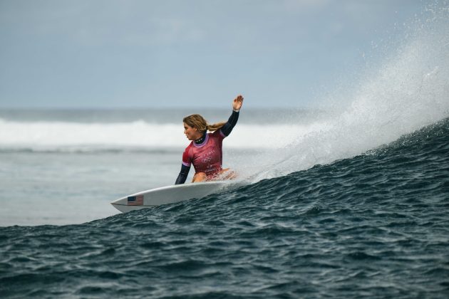 Caroline Marks, Jogos Olímpicos 2024, Teahupoo, Taiti. Foto: ISA / Beatriz Ryder.