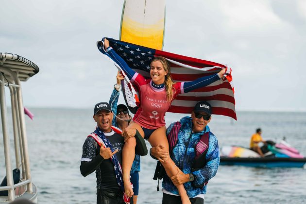 Caroline Marks, Jogos Olímpicos 2024, Teahupoo, Taiti. Foto: ISA / Beatriz Ryder.