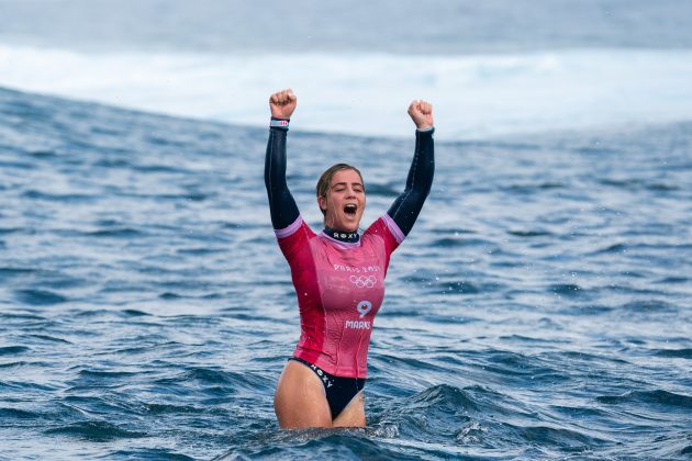 Caroline Marks, Jogos Olímpicos 2024, Teahupoo, Taiti. Foto: ISA / Jimenez.