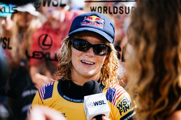 Caitlin Simmers, WSL Finals 2024, Trestles, Califórnia (EUA). Foto: WSL / Heff.