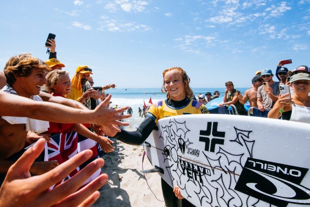 Caitlin Simmers, WSL Finals 2024, Trestles, Califórnia (EUA). Foto: WSL / Thiago Diz.