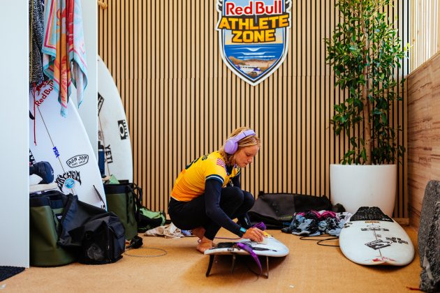 Caitlin Simmers, WSL Finals 2024, Trestles, Califórnia (EUA). Foto: WSL / Thiago Diz.