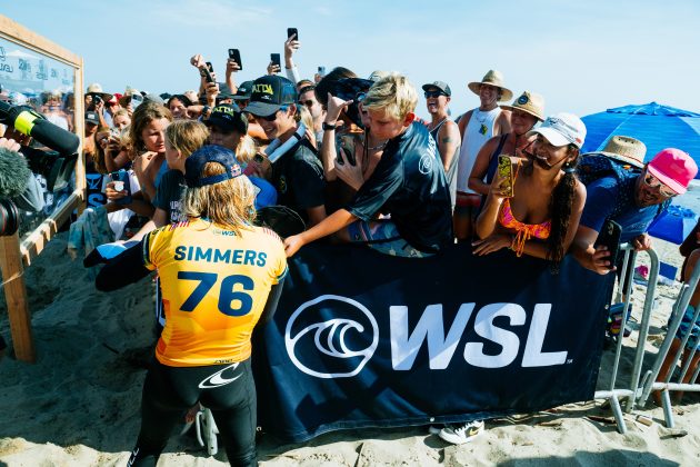 Caitlin Simmers, WSL Finals 2024, Trestles, Califórnia (EUA). Foto: WSL / Thiago Diz.