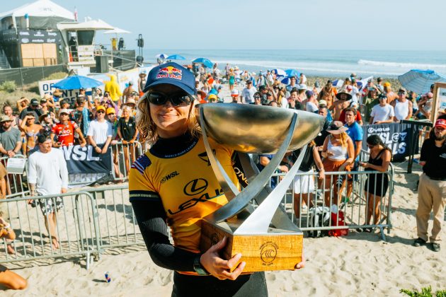 Caitlin Simmers, WSL Finals 2024, Trestles, Califórnia (EUA). Foto: WSL / Thiago Diz.