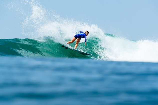 Caroline Marks, WSL Finals 2024, Trestles, Califórnia (EUA). Foto: WSL / Heff.