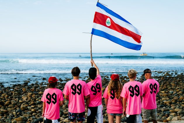 Torcida da Brisa Hennessy, WSL Finals 2024, Trestles, Califórnia (EUA). Foto: WSL / Thiago Diz.