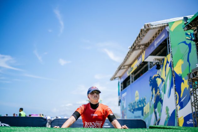 Erin Brooks, Corona Saquarema Pro 2024, Itaúna, Rio de Janeiro. Foto: WSL / Thiago Diz.