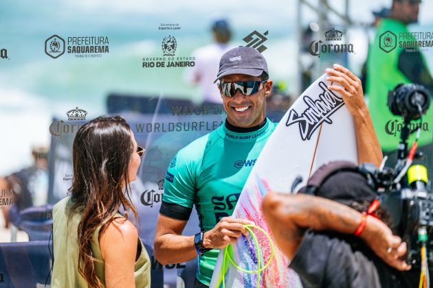 Gabriel André, Corona Saquarema Pro 2024, Itaúna, Rio de Janeiro. Foto: WSL / Thiago Diz.