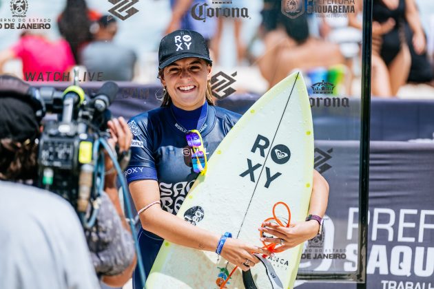 Janire Gonzalez, Corona Saquarema Pro 2024, Itaúna, Rio de Janeiro. Foto: WSL / Thiago Diz.