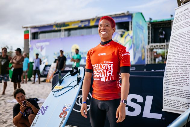 Keijiro Nishi, Corona Saquarema Pro 2024, Itaúna, Rio de Janeiro. Foto: WSL / Thiago Diz.