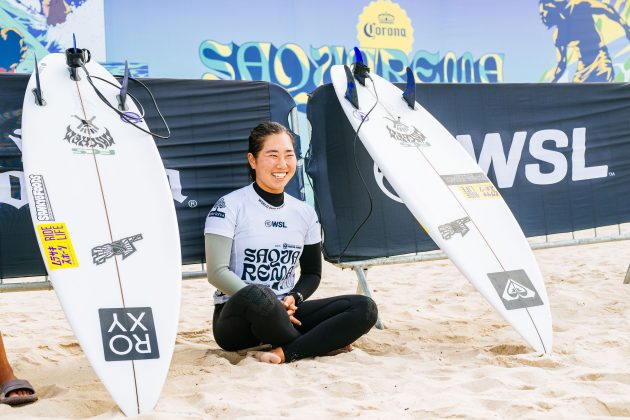 Nanaho Tsuzuki, Corona Saquarema Pro 2024, Itaúna, Rio de Janeiro. Foto: WSL / Thiago Diz.