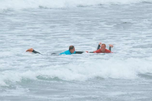 Samuel Pupo e Joel Vaughan, Ericeira Pro 2024, Ribeira D'Ilhas, Portugal. Foto: WSL / Manel Geada.