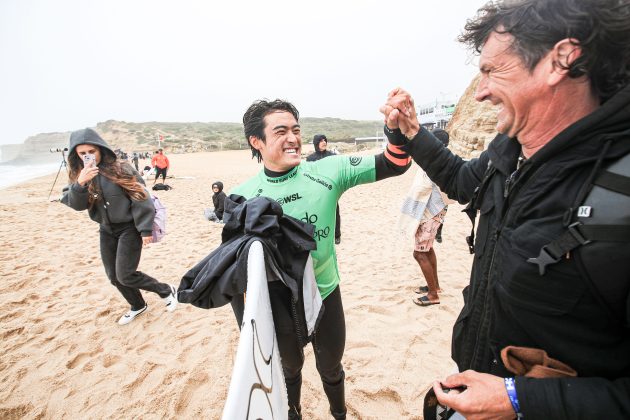 Taro Watanabe, Ericeira Pro 2024, Ribeira D'Ilhas, Portugal. Foto: WSL / Masurel.