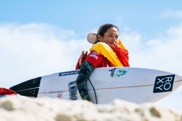 Vahine Fierro, Corona Saquarema Pro 2024, Itaúna, Rio de Janeiro. Foto: WSL / Thiago Diz.