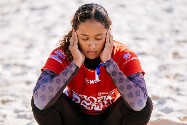 Vahine Fierro, Corona Saquarema Pro 2024, Itaúna, Rio de Janeiro. Foto: WSL / Thiago Diz.