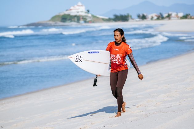 Vahine Fierro, Corona Saquarema Pro 2024, Itaúna, Rio de Janeiro. Foto: WSL / Thiago Diz.