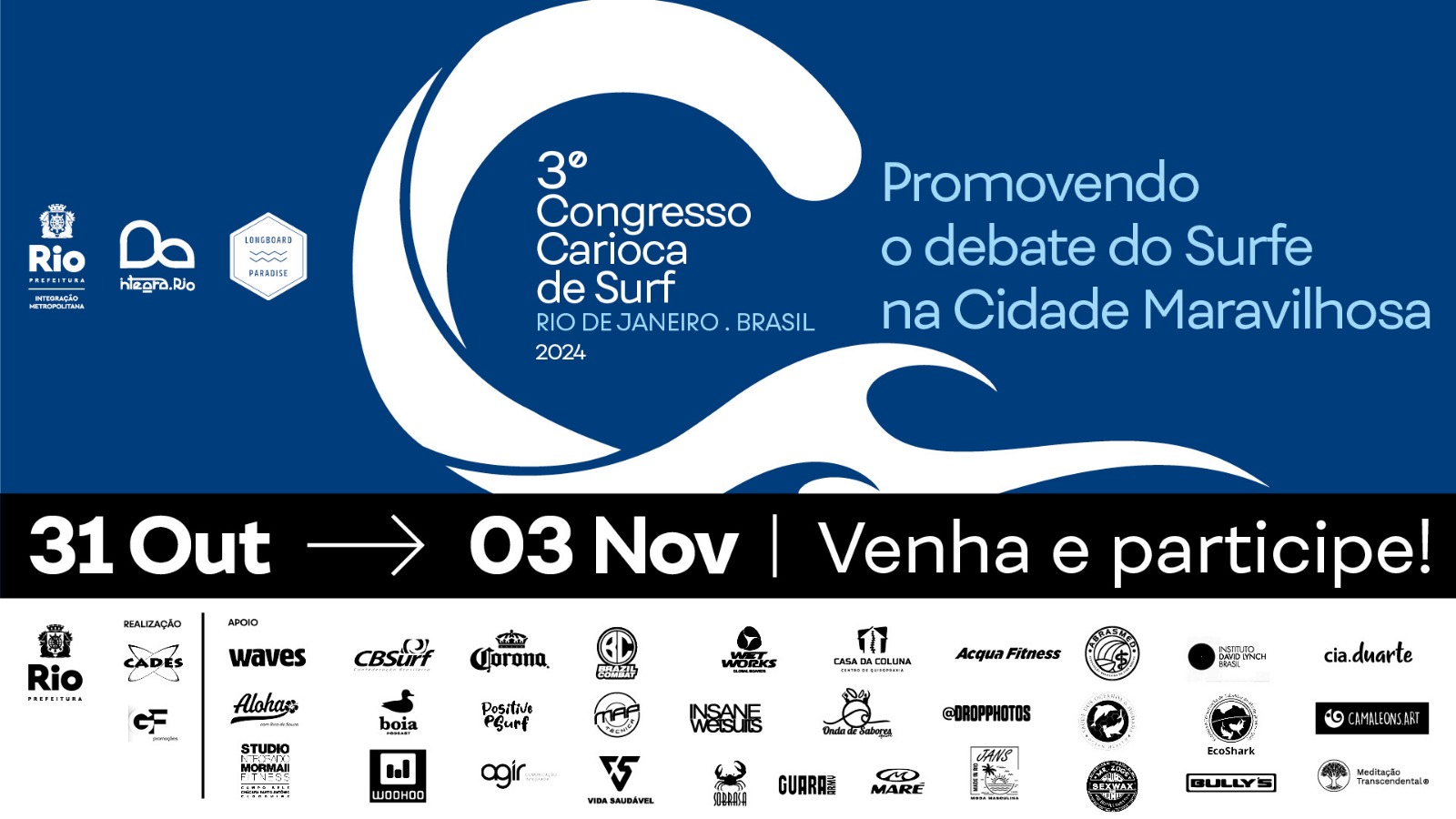 Banner Congresso Carioca de Surf – 2024.