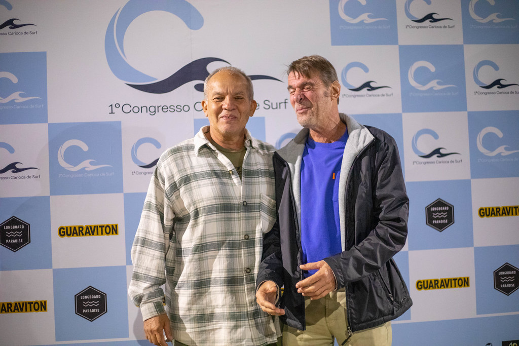 Daniel Friedman e Gustavo Kronig  durante a primeira edição do Congresso Carioca de Surf – 2023.