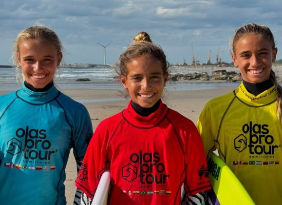 Julia, Paula e Eduarda Stefani, Circuito Semillero Olas Pro Tour 2024, Portugal. Foto: To Mane.