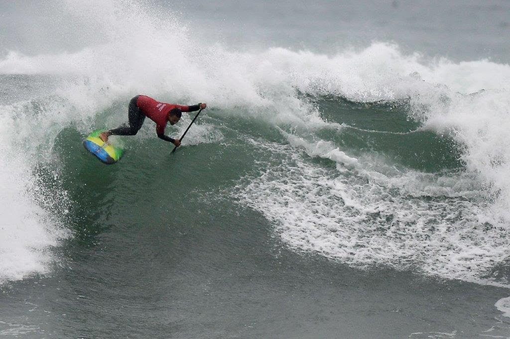 Luiz Diniz em Punta Rocas durante Jogos Pan-Americanos de Lima 2019.