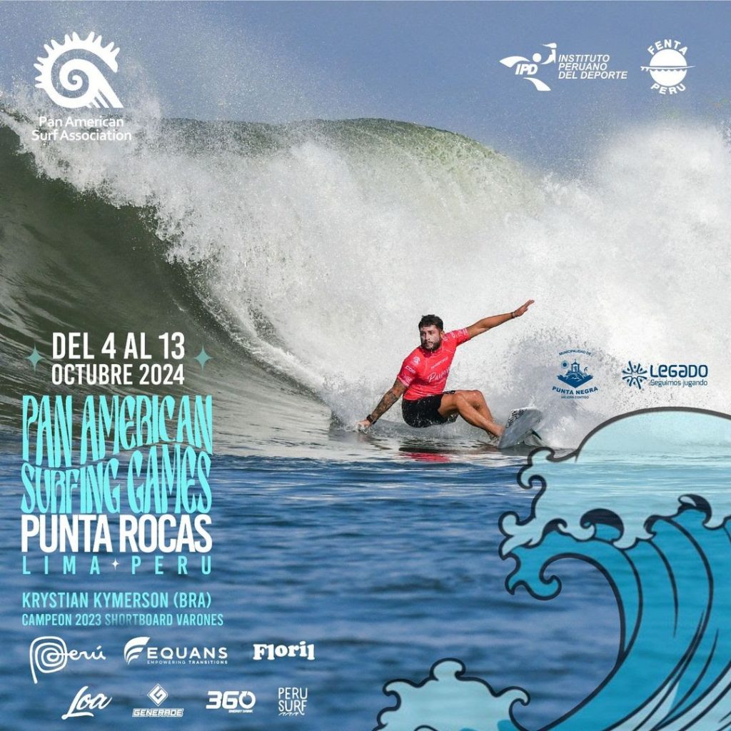 Cartaz oficial do Pan-Americano de Surfe 2024.