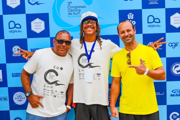 Congresso Carioca de Surf, Edmir, Gerson e Bareja. Foto: Gerson Filho.