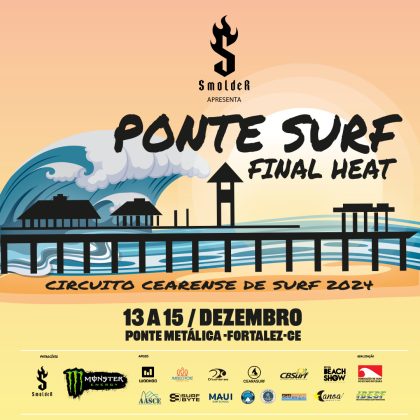 Ponte Surf Final Heat, Ponte Metálica, Praia de Iracema, Fortaleza (CE). Foto: Divulgação.