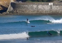 Longboard clássico em Biarritz