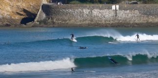 Longboard clássico em Biarritz