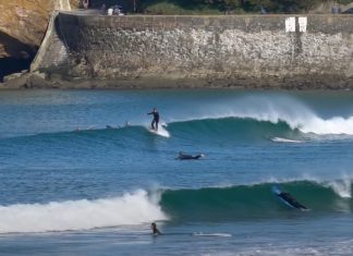 Longboard clássico em Biarritz