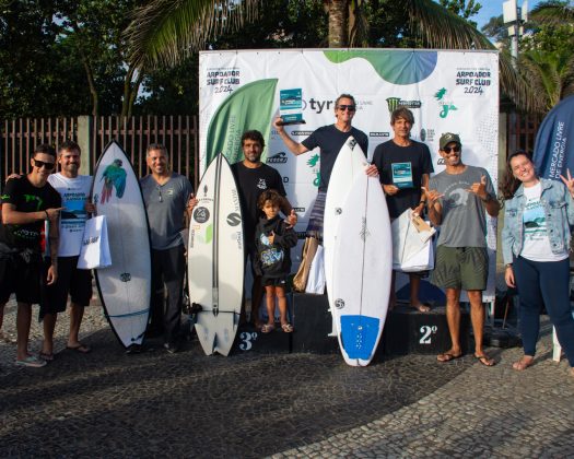 Pódio Grand-Kahuna, Cerveja Praya Arpoador Clássico 2024. Foto: Federico Zambonini.