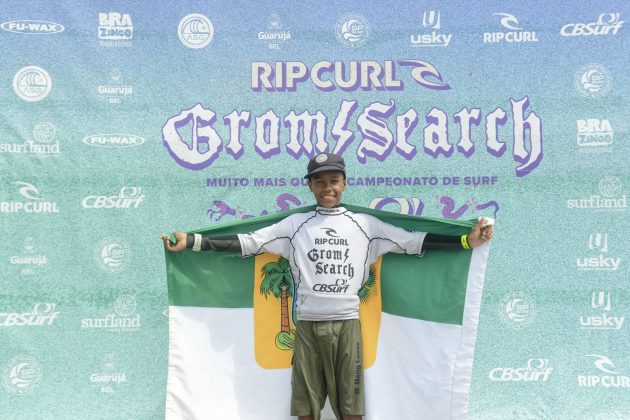 Arthur Vilar, CBSurf Rip Curl Grom Search, Praia do Tombo, Guarujá (SP). Foto: Márcio David.