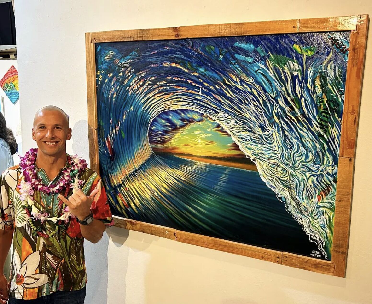 Hilton Alves durante Exposição Refuse Refuse, A Onda do Consumo, ilha de Oahu, Havaí