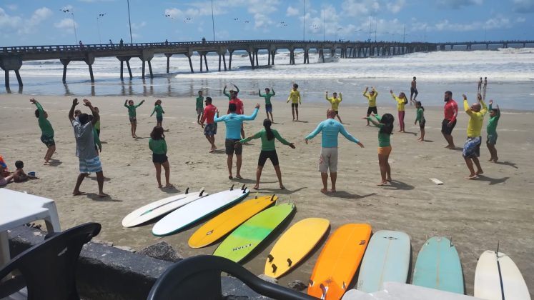 Projeto ASA Surf, Praia de Agenor de Campos, Mongaguá (SP). Foto: Divulgação.