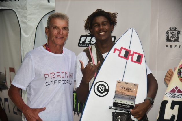 Juca Garcia (Presidente da ASAP) e Sunny Pires, Prainha Surf Pro/Am 2024, Rio de Janeiro. Foto: Nelson Veiga.