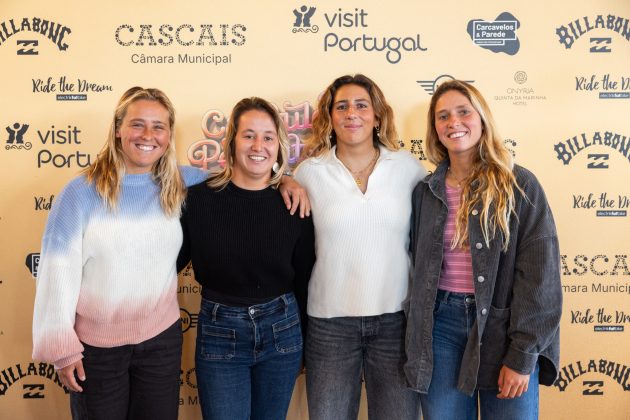 Hopkins, Cardoso, Lopes, Veselko, Coletiva de Imprensa, Capítulo Perfeito powered by Billabong, Carcavelos, Portugal. Foto: Divulgação.