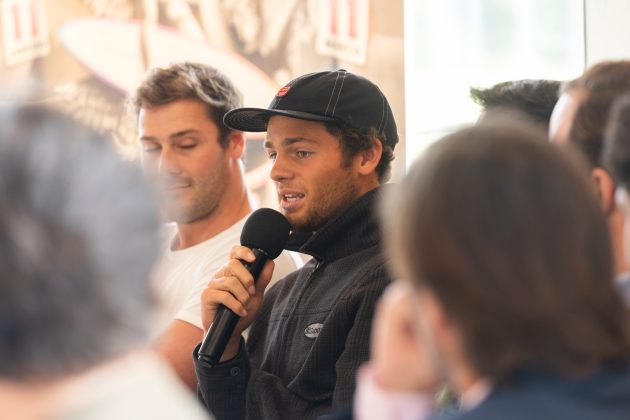 João Maria Mendonça, Coletiva de Imprensa, Capítulo Perfeito powered by Billabong, Carcavelos, Portugal. Foto: Divulgação.