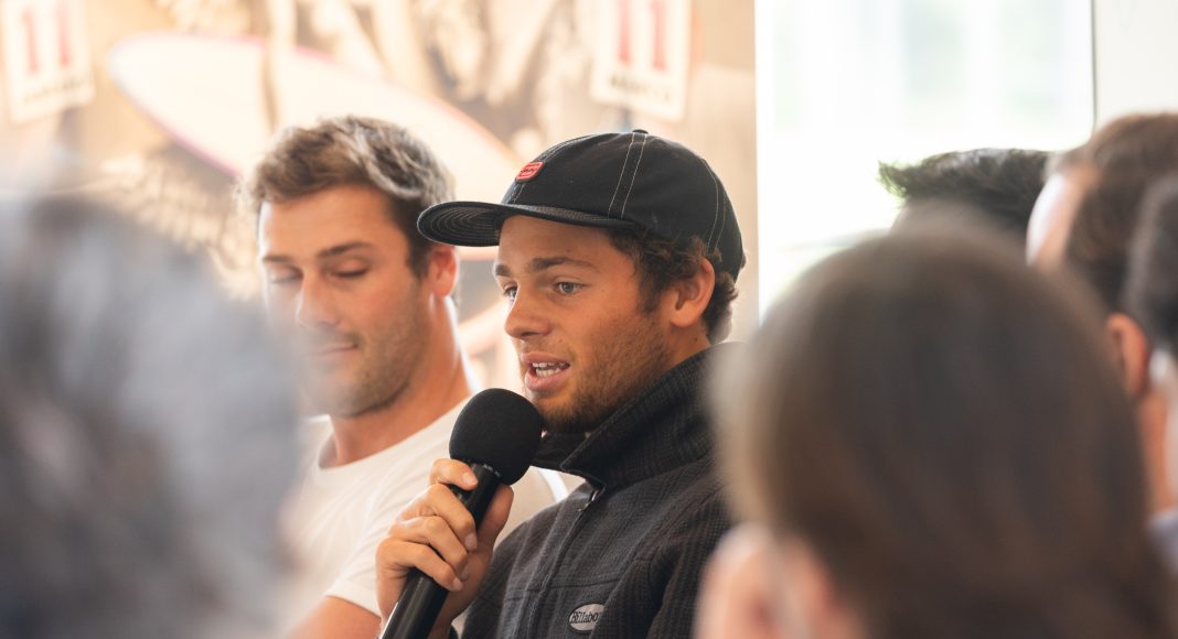 João Maria Mendonça, Coletiva de Imprensa, Capítulo Perfeito powered by Billabong, Carcavelos, Portugal. Foto: Divulgação.