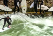 Surfe proibido em rio alemão