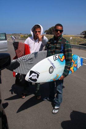 Victor Bernardo e Filipe Toledo, VQS Tour 2011, Trestles, Califórnia (EUA). Foto: Diego Motta.