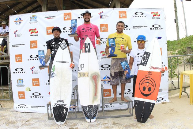 Pódio, Oakley Pro 2013, praia da Joaquina, Florianópolis (SC). Foto: Basílio Ruy / Fecasurf.