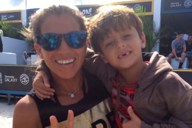 Silvana Lima e Guilherme, Atleta da Pena de 7 anos é a novíssima geração do surf brasileiro. Foto: Taiu Bueno.