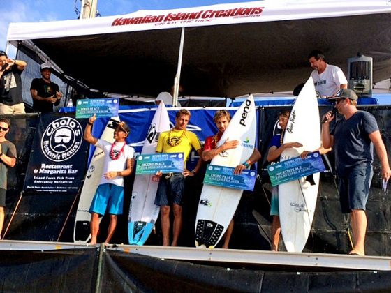 Lucas Silveira, Sunset Beach Pro Junior 2015, Hawaii. Foto: Arquivo pessoal Lucas.