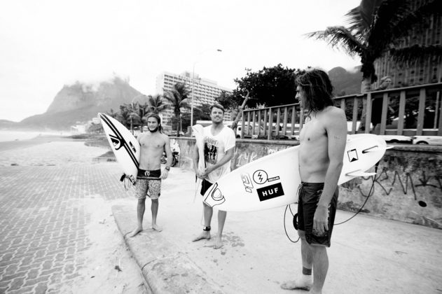 Mikey Wright, Dane Reynolds e Craig Anderson Rio de Janeiro (RJ). Foto: Divulgação / Quiksilver.