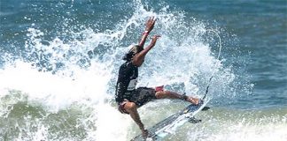 Miguel Pupo é destaque na praia do Tombo